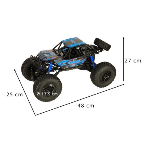 Samochód zdalnie sterowany na pilota RC Crawler Climbing Car 1:10 4WD 48cm niebieski