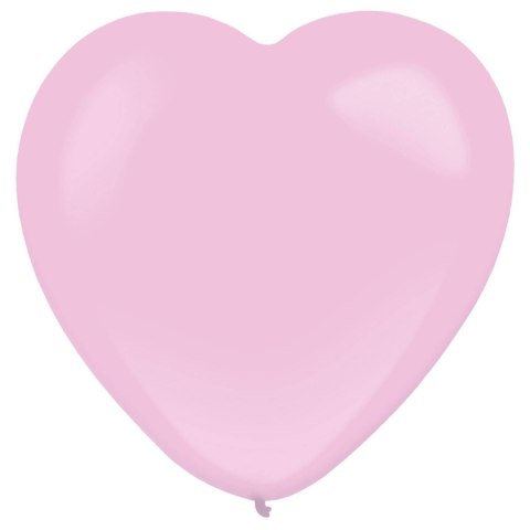 Balony Lateksowe Różowe Serca, Decorator Standard Heart Pink, 30cm, 50 szt.