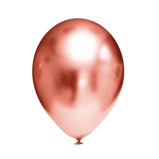 Balony lateksowe Chrome różowe złoto Rose gold, 30cm, 50 szt.