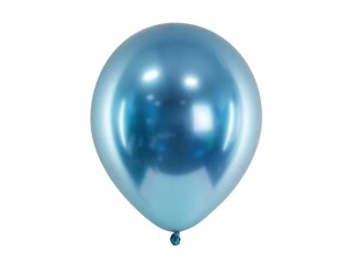 Balony lateksowe Glossy, Chrome, Niebieskie, 30cm, 50 szt.