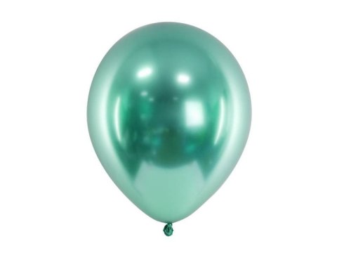 Balony lateksowe Glossy, Chrome, Zielone, 30cm, 50 szt.