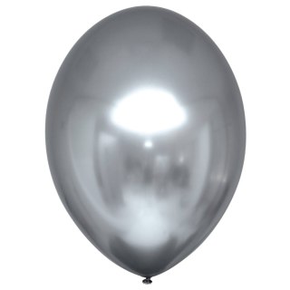 Balony lateksowe Srebrne, Decorator Satin Luxe Chrome Platinum, 12cm, 100 szt.