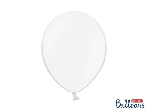 Balony lateksowe Strong, Białe, Pastel Pure White, 30cm, 50 szt.