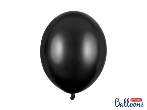 Balony lateksowe Strong, Czarne, Metallic Black, 30cm, 100 szt.