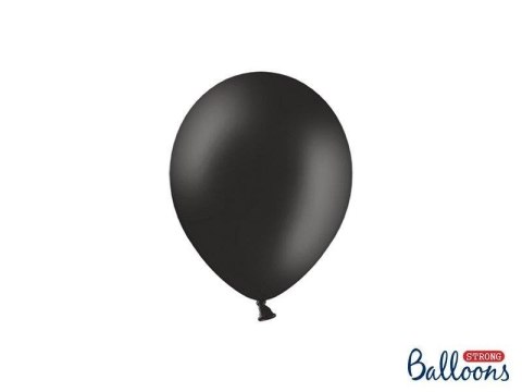 Balony lateksowe Strong, Czarne, Pastel Black, 12cm, 100 szt.