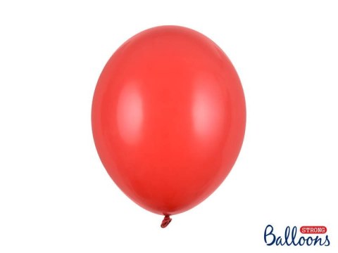 Balony lateksowe Strong, Czerwone, Pastel Poppy Red, 30cm, 100 szt.