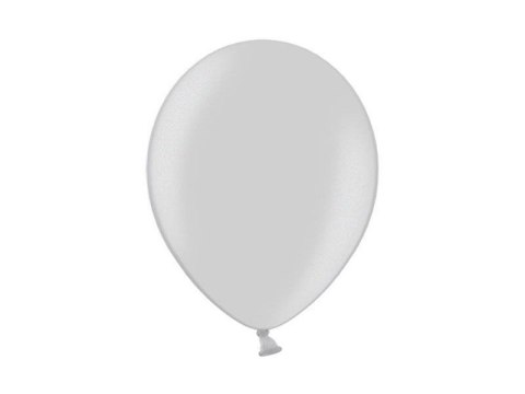 Balony lateksowe Strong, Srebrne, Metallic Silver Snow, 12cm, 100 szt.