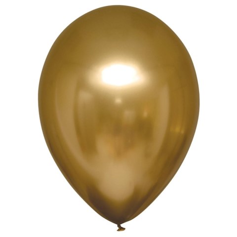 Balony lateksowe Złote, Decorator Satin Luxe Chrome 28cm, 50 szt.