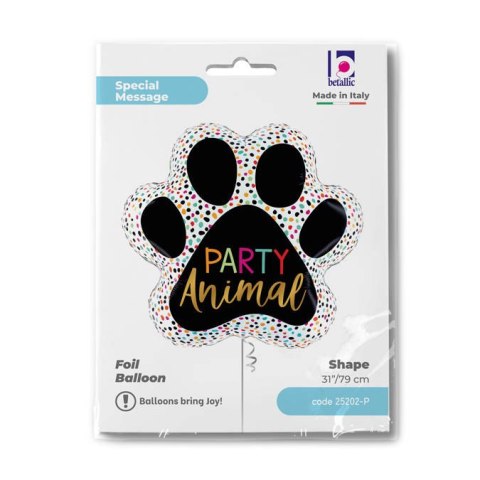 Balon Foliowy - Party animals, łapa 79cm