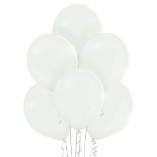 Balony lateksowe B105, Białe Pastel White, 30cm, 100 szt.