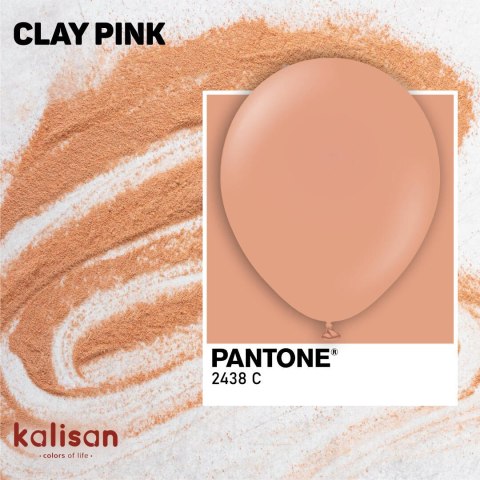 Balony lateksowe Clay Pink, różowy 13 cm, 100 szt.