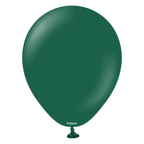 Balony lateksowe Kalisan Dark Green, c. zielony 13cm, 100 szt.