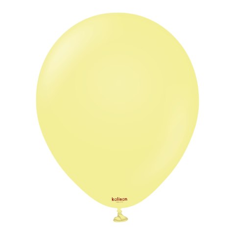 Balony lateksowe Kalisan Macaron Yellow, żółty 30 cm, 100 szt.