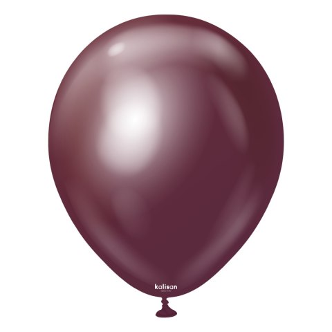 Balony lateksowe Kalisan Mirror Burgundy, 30 cm, 50 szt.