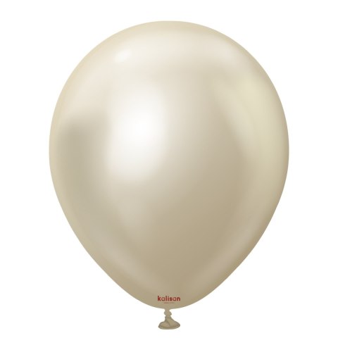 Balony lateksowe Kalisan Mirror White Gold, 30 cm, 50 szt.