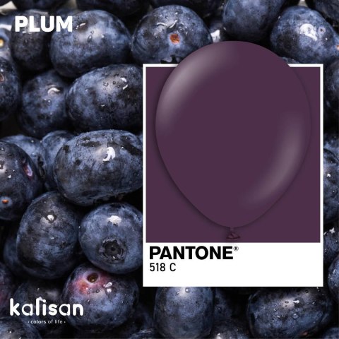 Balony lateksowe Kalisan Plum, fioletowy 45 cm, 25 szt.