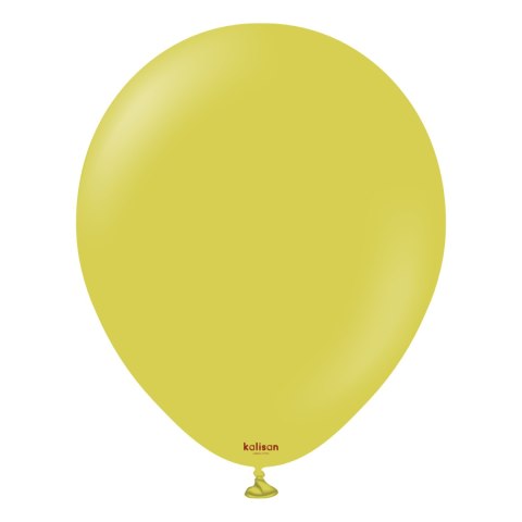 Balony lateksowe Kalisan Retro Olive, zielony, 30 cm, 100 szt.