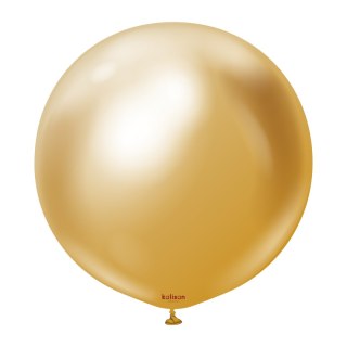 Balony lateksowe Mirror Gold, złoty, 45 cm, 25 szt.