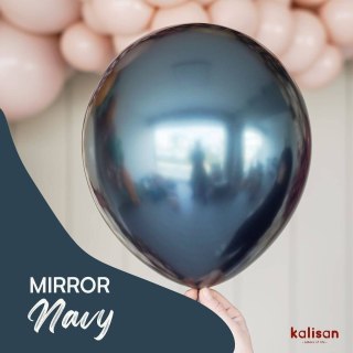 Balony lateksowe Mirror Navy, 13 cm, 100 szt.