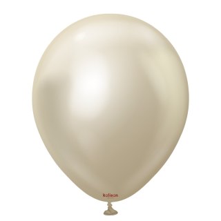 Balony lateksowe Mirror White Gold, złote, 13 cm, 100 szt.