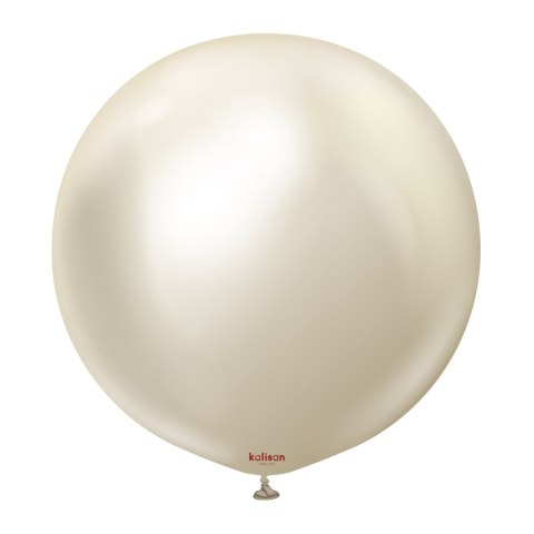 Balony lateksowe Mirror White Gold, złoty, 45 cm, 25 szt.