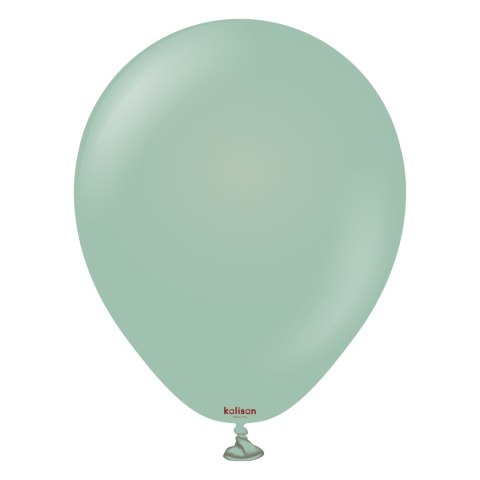 Balony lateksowe Retro Winter Green, zielony 13 cm, 100 szt.