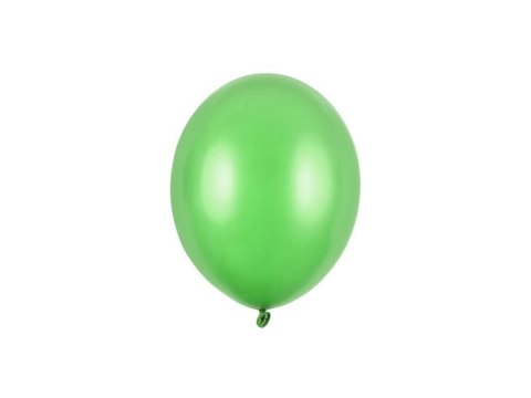 Balony lateksowe Strong, zielone, Metallic Bright Green 12cm, 100 szt.