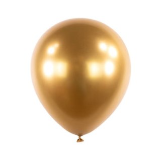 Balony lateksowe Złote, Decorator Satin Luxe Gold, 12cm, 100 szt.