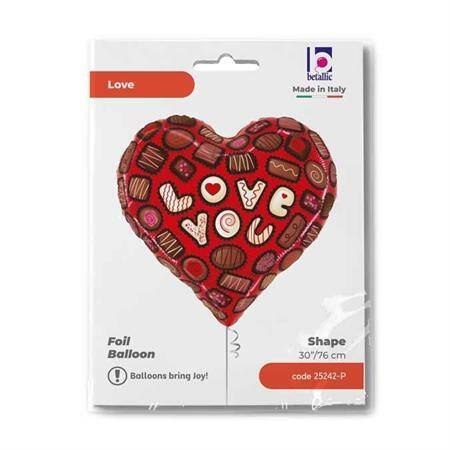 Balon Foliowy - Love You Chocolates 58cm, Grabo