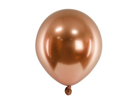 Balony lateksowe Glossy, Chrome, Miedziane, 12cm, 50 szt.