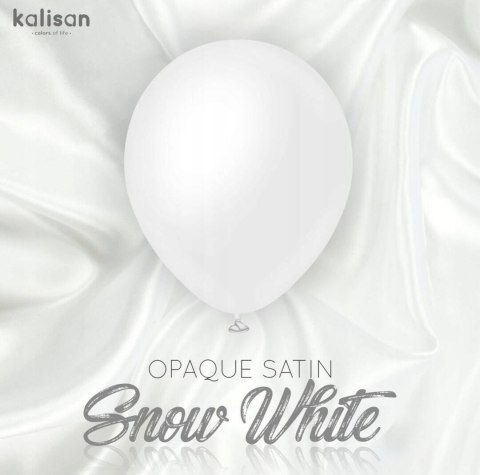 Balony lateksowe Kalisan Snow White, 30 cm, 50 szt.