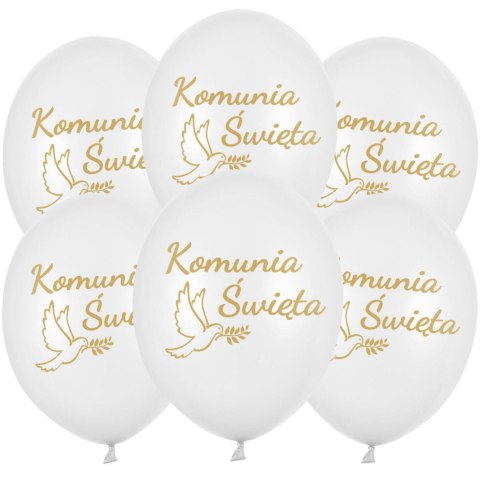 Balony lateksowe, Komunia Święta, 30cm, 50 szt.