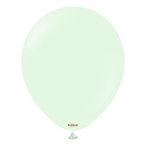 Balony lateksowe Macaron Pale Green, Zielone, 13 cm, 100 szt.