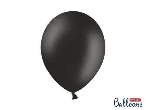 Balony lateksowe Strong, Czarne, Pastel Black, 30cm, 50 szt.