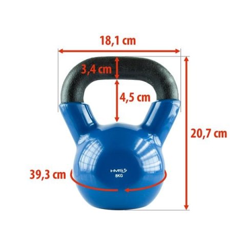 KNV08 KETTLEBELL POKRYTY WINYLEM 8.0 KG HMS