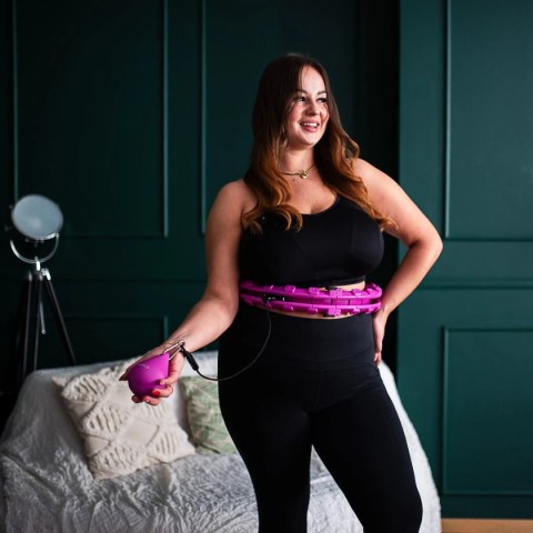 HHW12 PLUS SIZE HULA HOP VIOLET Z WYPUSTKAMI I OBCIĄŻNIKIEM HMS