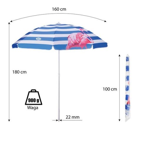 NC7811 PARASOL PLAŻOWY 180 CM NILS CAMP