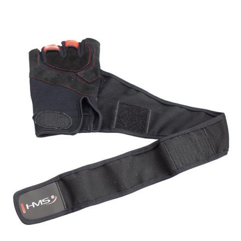 RST01 BLACK/RED ROZM. M RĘKAWICE NA SIŁOWNIĘ HMS