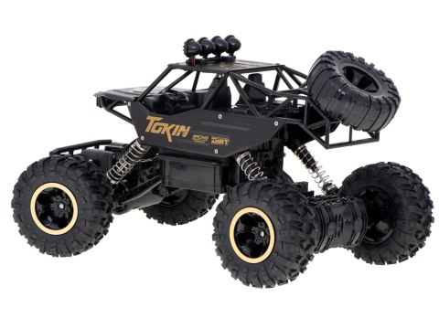 Samochód zdalnie sterowany na pilota RC Rock Crawler 1:12 4WD METAL czarny