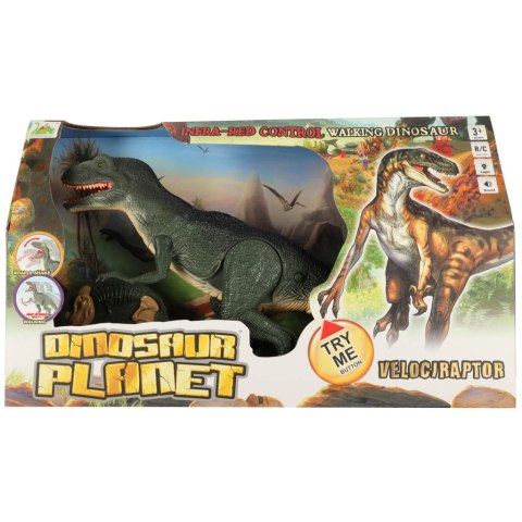 Dinozaur zdalnie sterowany na pilota RC Velociraptor + dźwięki