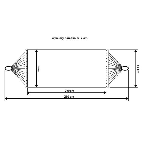 HAMAK Z FRĘDZLAMI 1 OSOBOWY 200X100CM MIAMI JUNGLE LIGHT