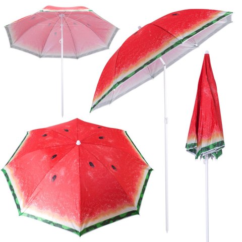 Parasol ogrodowy plażowy regulowany 150cm łamany arbuz