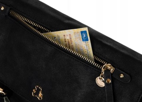 Listonoszka damska ze skóry ekologicznej z klapką - LuluCastagnette