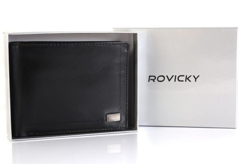 Skórzany portfel męski z ochroną kart RFID Protect - Rovicky