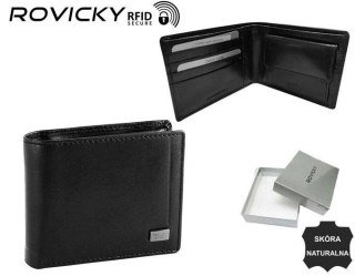 Duży, skórzany portfel męski z systemem RFID - Rovicky