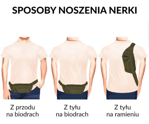 Saszetka na biodra lub ramię wykonana z poliestru