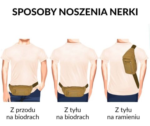 Saszetka na biodra lub ramię wykonana z poliestru